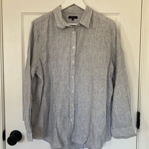 Quince 100% European Linen Striped Button-Down Shirt